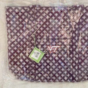 Large Vera Bradley Collegiate Iconic VERA TOTE - Virginia Tech - New!